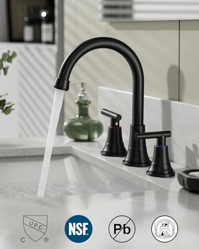 FORIOUS Black Bathroom Faucet 3 view 3