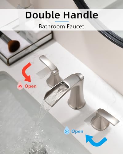 Fapully Brushed Nickel Bathroom Faucet view 3