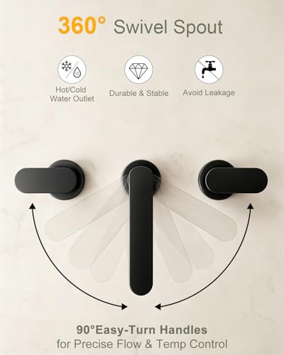 BWE Matte Black Bathroom Faucet view 5