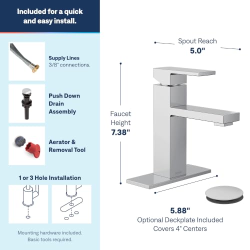 Moen Revyl Chrome One-Handle Single view 3