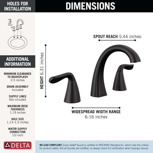 Delta Arvo Matte Black Bathroom view 5