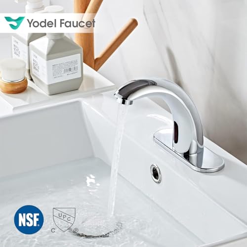 Yodel Faucet Chrome Touchless Bathroom view 2