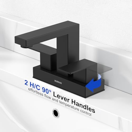 Matte Black Bathroom Sink Faucet view 3