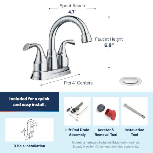 Moen Idora Chrome Two-Handle Centerset view 3