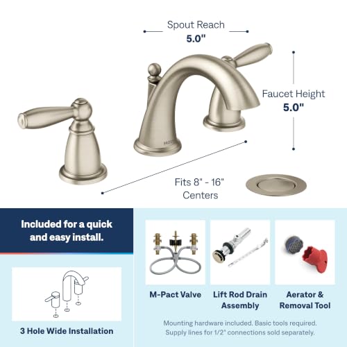Moen Brandtford Brushed Nickel Two-Handle view 3