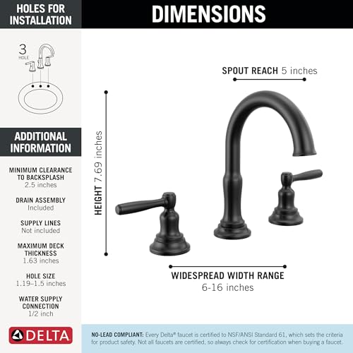Delta Roe Matte Black Bathroom view 5