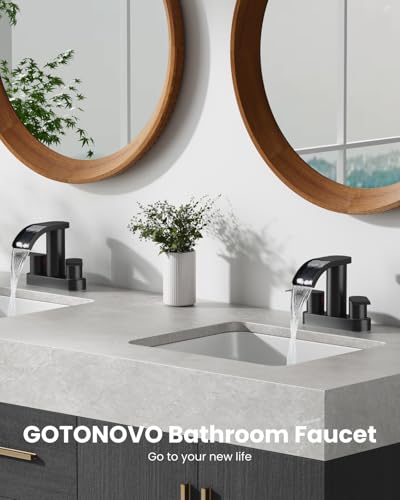 gotonovo 4 Inch Centerset Waterfall view 2