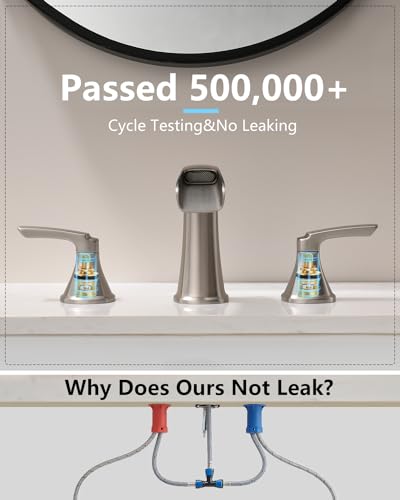 Fapully Brushed Nickel Bathroom Faucet view 4