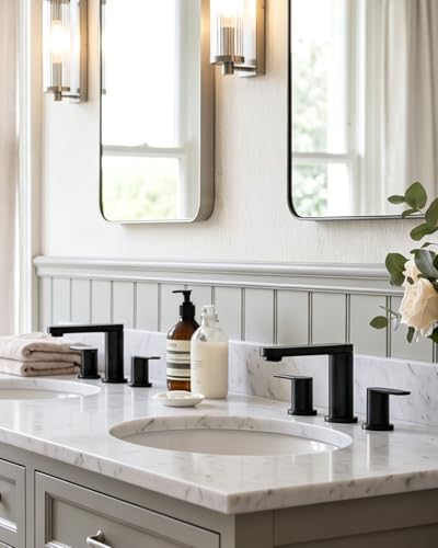 BWE Matte Black Bathroom Faucet view 3