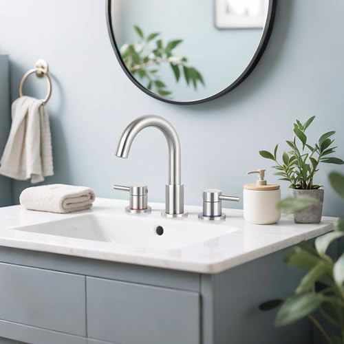 IUERASD Bathroom Faucet 3 Hole view 3