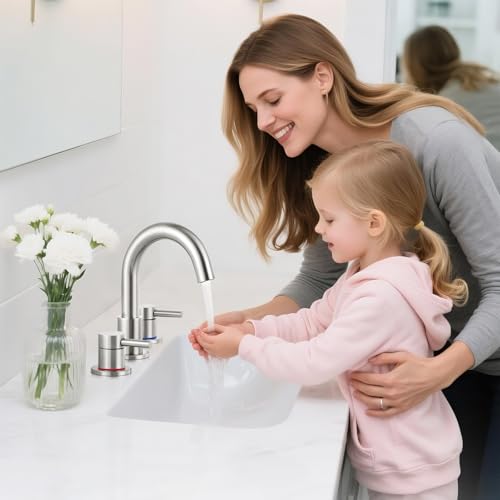 IUERASD Bathroom Faucet 3 Hole view 2