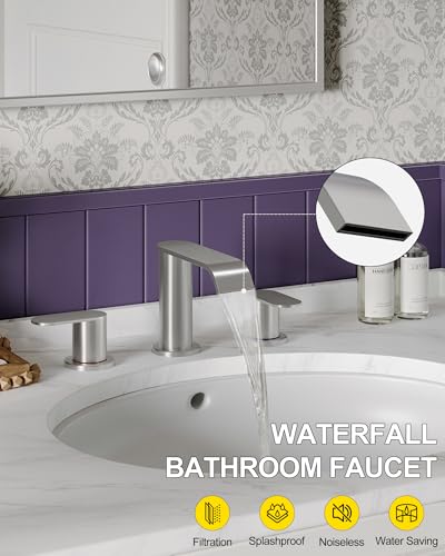 Homevacious Brushed Nickel Waterfall Bathroom view 2