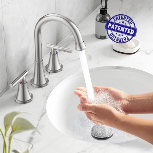 Hurran Brushed Nickel Bathroom Sink Faucet view 2