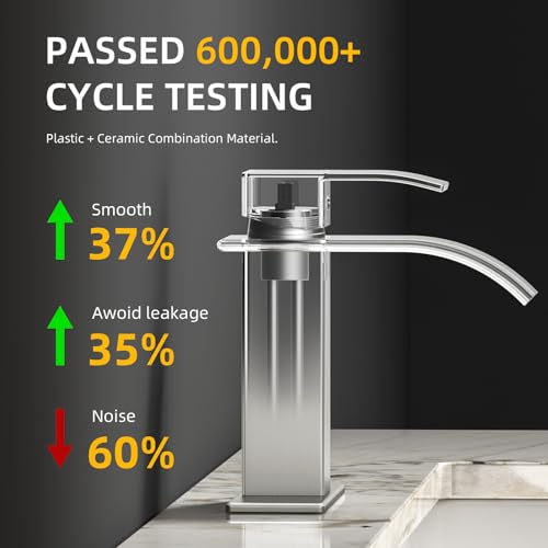 Bathroom Faucet Brushed Nickel Modern view 2