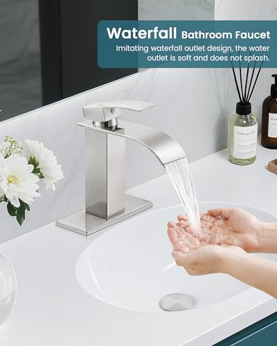 LUFG Bathroom Faucets Brushed Nickel view 2