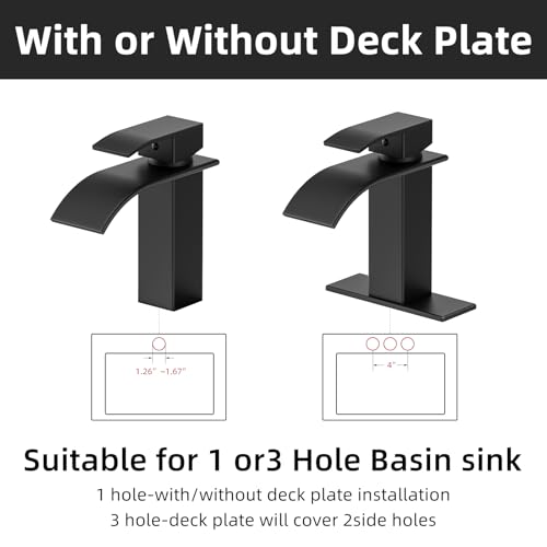 Ryuwanku Bathroom Faucet Matte Black view 4