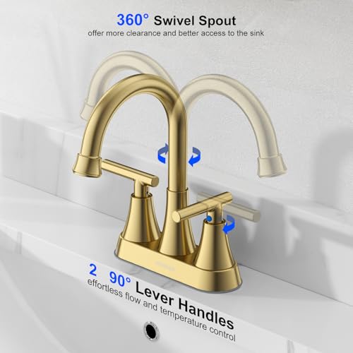 4 inch Brushed Gold Bathroom view 5
