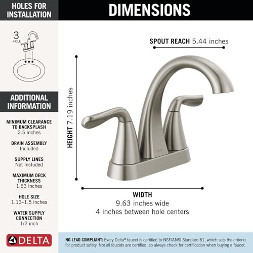 Delta Arvo Centerset Bathroom Faucet view 3