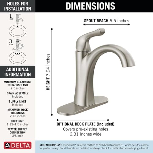 Delta Arvo Brushed Nickel Bathroom view 5