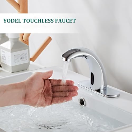 Yodel Faucet Chrome Touchless Bathroom view 5
