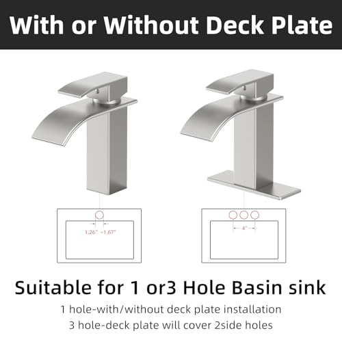 Bathroom Faucet Brushed Nickel Modern view 4
