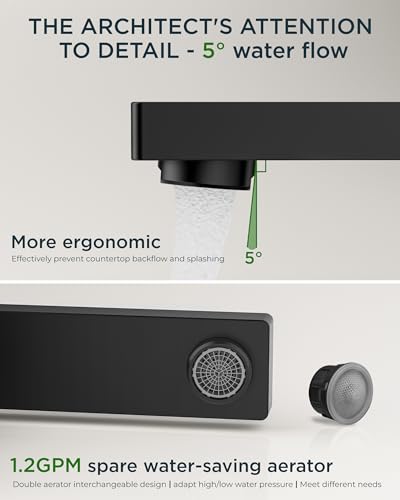 FORIOUS Black Bathroom Faucet 3 view 4