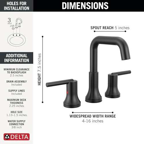 Delta Trinsic U-Spout Widespread Bathroom view 5
