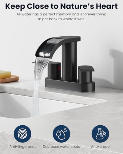 gotonovo 4 Inch Centerset Waterfall view 3