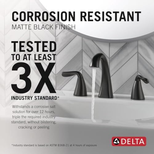 Delta Arvo Matte Black Bathroom view 2