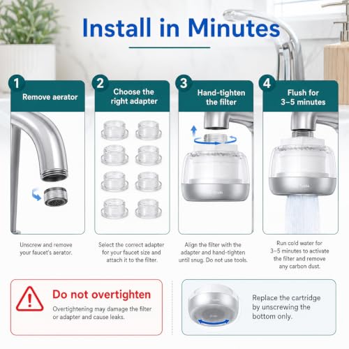 LongLasting Bathroom Sink Faucet Water view 5