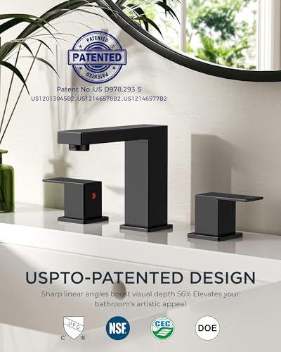 FORIOUS Black Bathroom Faucet 3 view 2