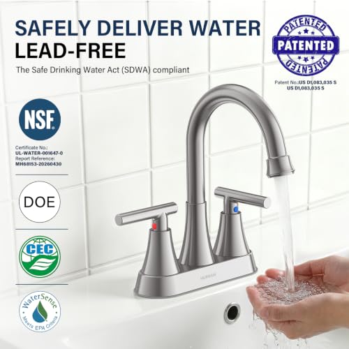 Bathroom Faucet Hurran 4 inch view 2