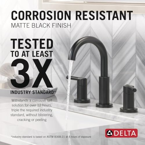 Delta Nicoli Matte Black Bathroom view 2